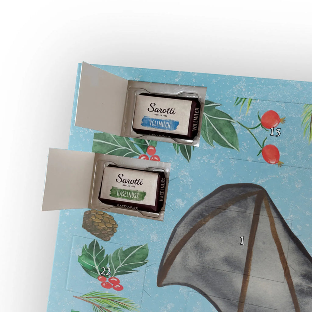 Chocolate advent calendar bat wing gift ideas, gifts, small animals, good mood, cute, funny sayings, cute animal motives, hand drawn, special gifts, card, animal lover