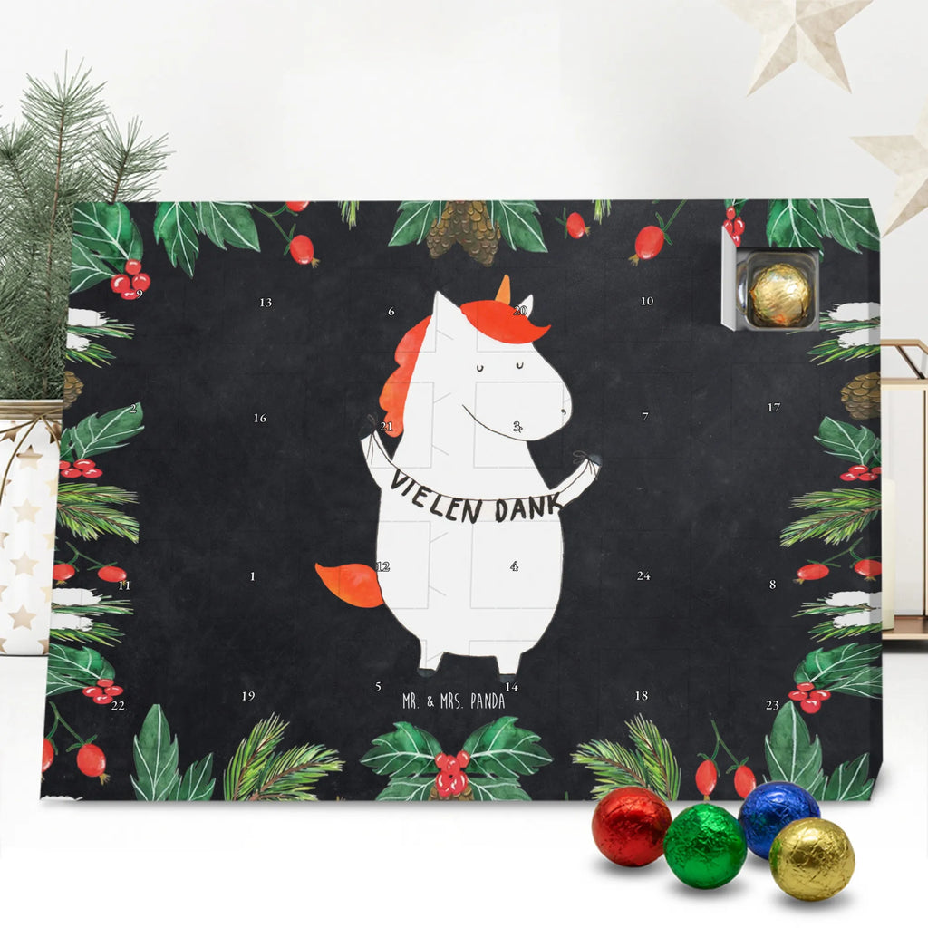 Chocolate advent calendar unicorn Thank you very much Thank you present, thank you gift, thanks, thank you