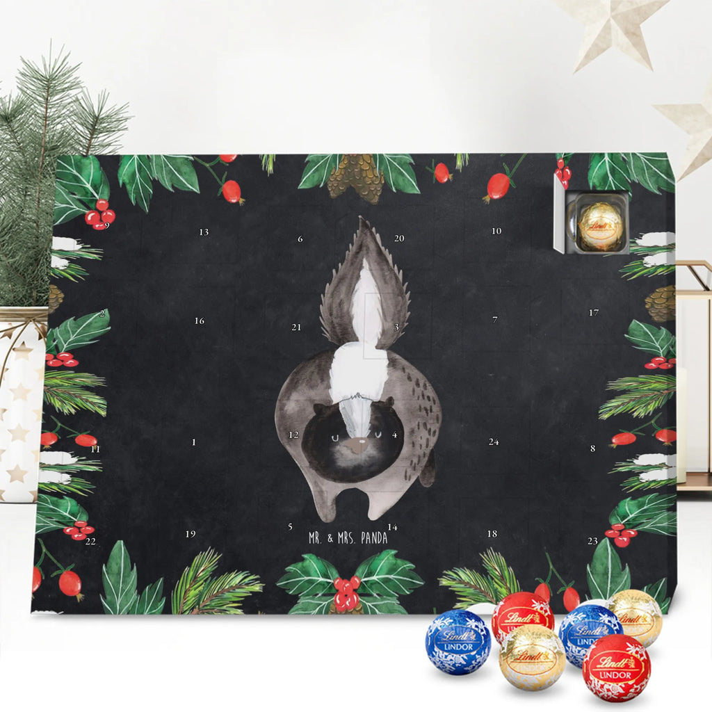 Chocolate advent calendar skunk attack angry, wild animal, predator, stinky, threatening