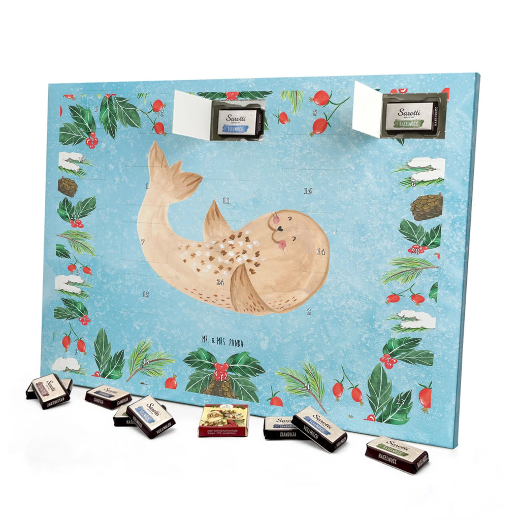 Chocolate advent calendar seal Lay gift ideas, gifts, small animals, good mood, cute, funny sayings, cute animal motives, hand drawn, special gifts, card, animal lover, sea animal, Baltic Sea, North Sea, joy, Seal, seals, laughter