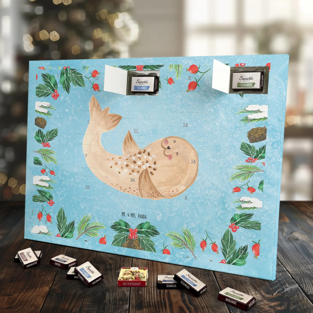 Chocolate advent calendar seal Lay gift ideas, gifts, small animals, good mood, cute, funny sayings, cute animal motives, hand drawn, special gifts, card, animal lover, sea animal, Baltic Sea, North Sea, joy, Seal, seals, laughter