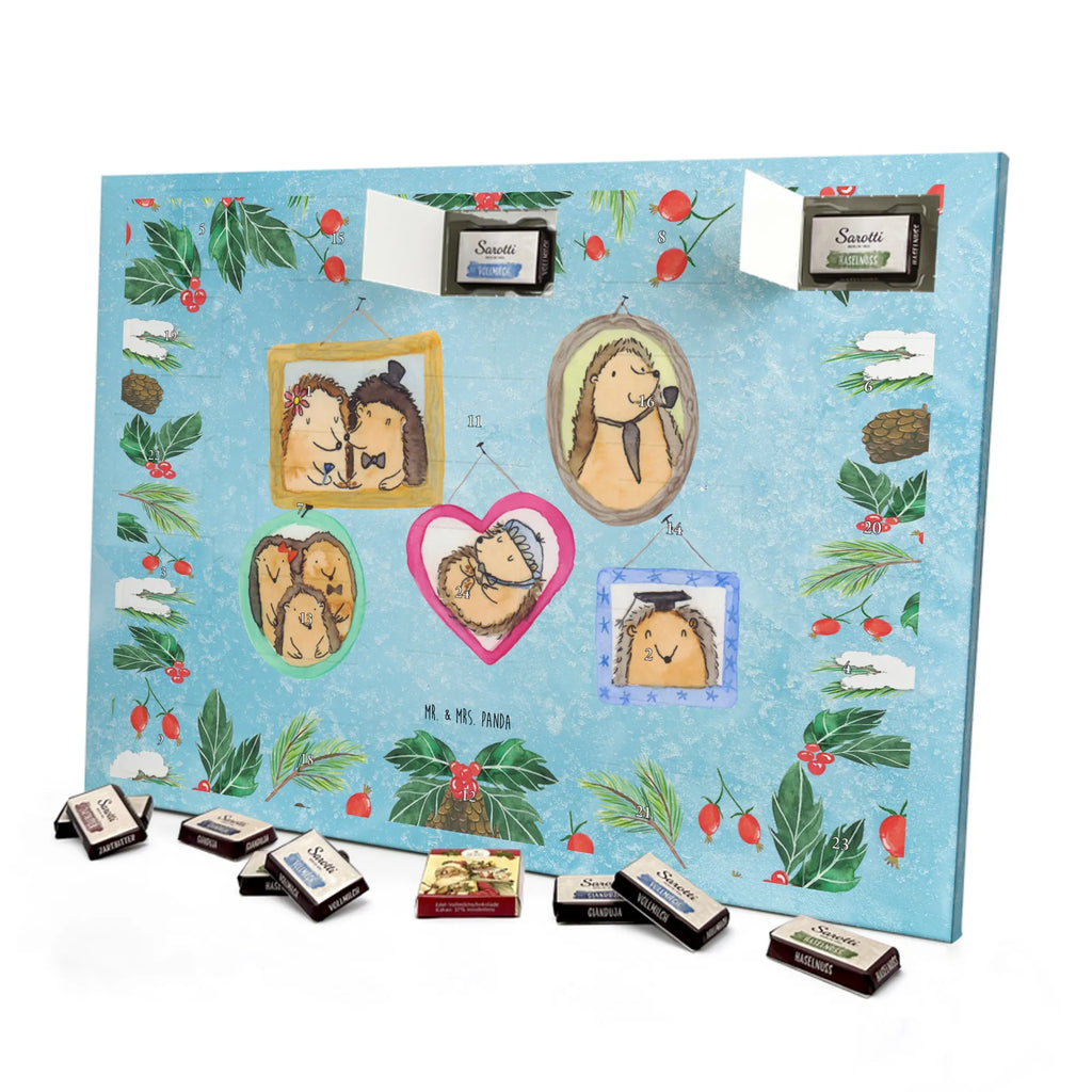 Chocolate advent calendar Hedgehog family Father's Day, Mother's Day, hedgehogs, pictures, solidarity, mum