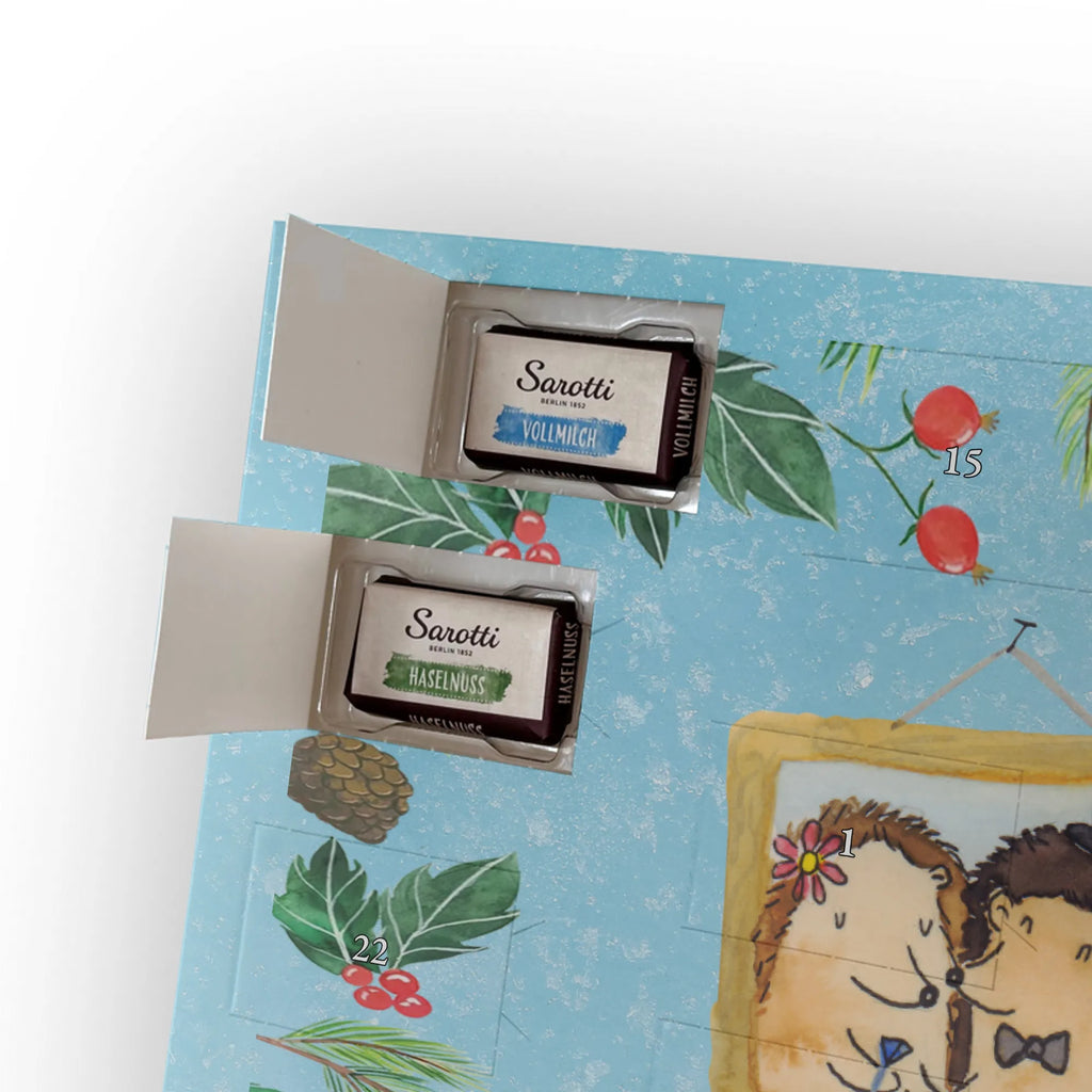 Chocolate advent calendar Hedgehog family Father's Day, Mother's Day, hedgehogs, pictures, solidarity, mum