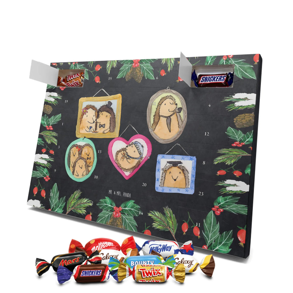 Chocolate advent calendar Hedgehog family Father's Day, Mother's Day, hedgehogs, pictures, solidarity, mum