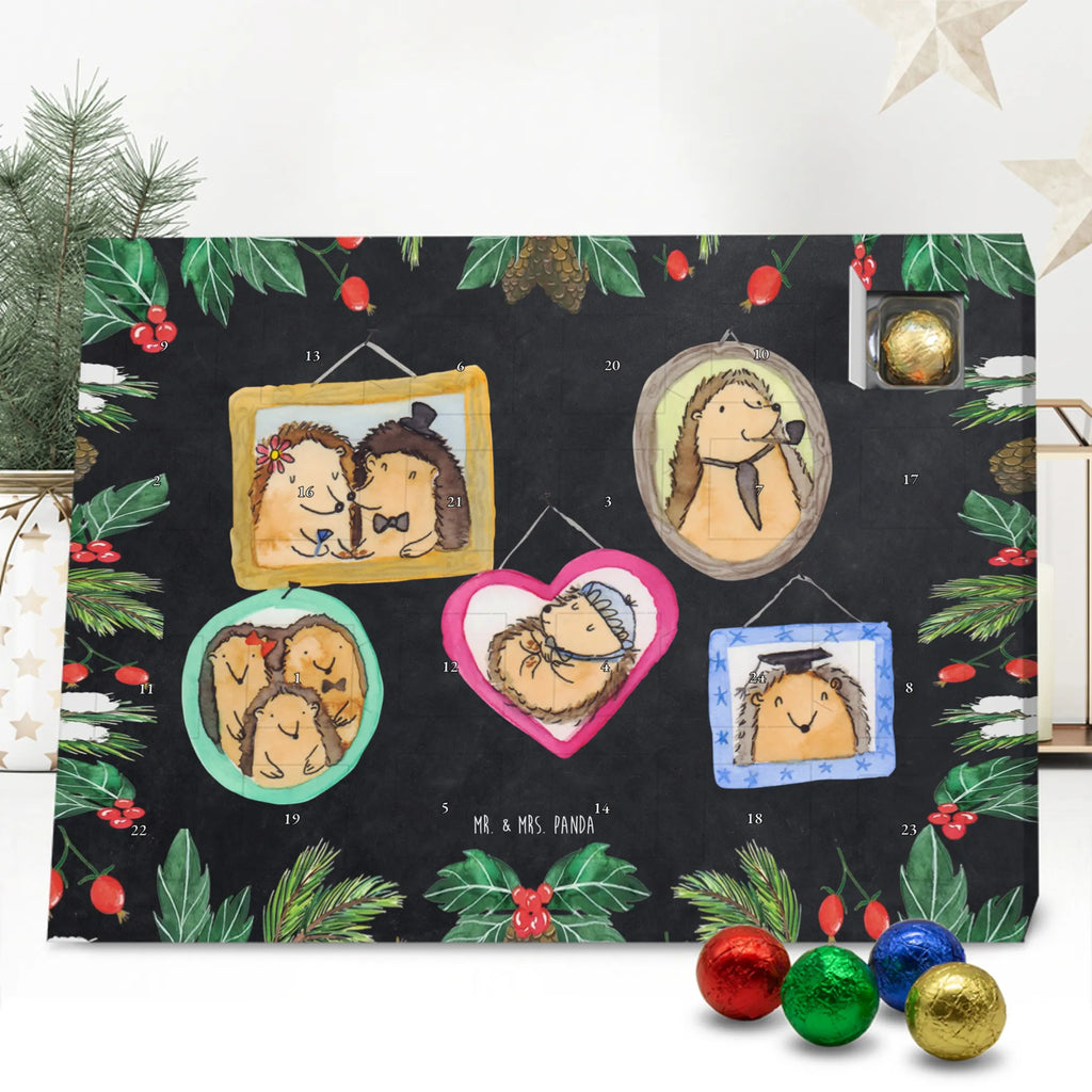 Chocolate advent calendar Hedgehog family Father's Day, Mother's Day, hedgehogs, pictures, solidarity, mum