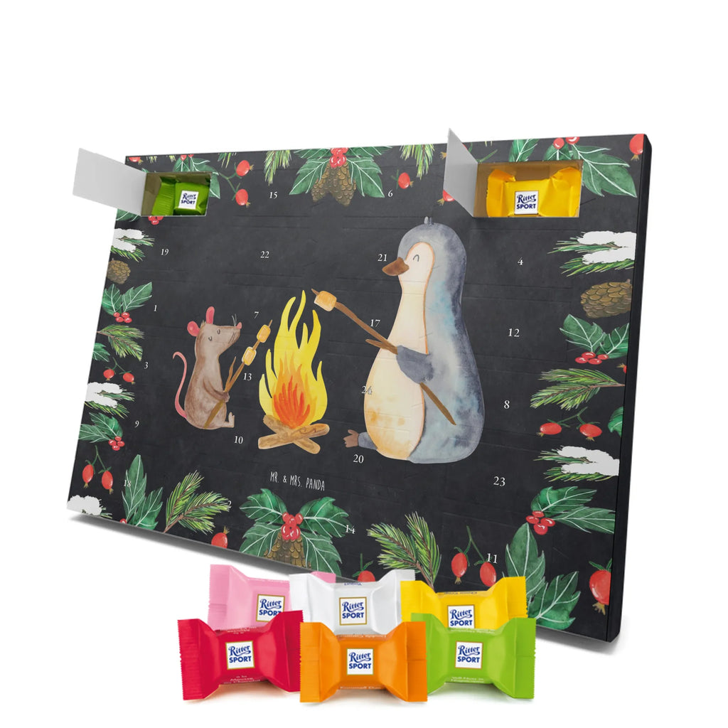 Chocolate advent calendar Penguin campfire North Pole, Penguins, mouse, penguins, everyday office life, new start, life motto, fire, work, campfire, life motivation