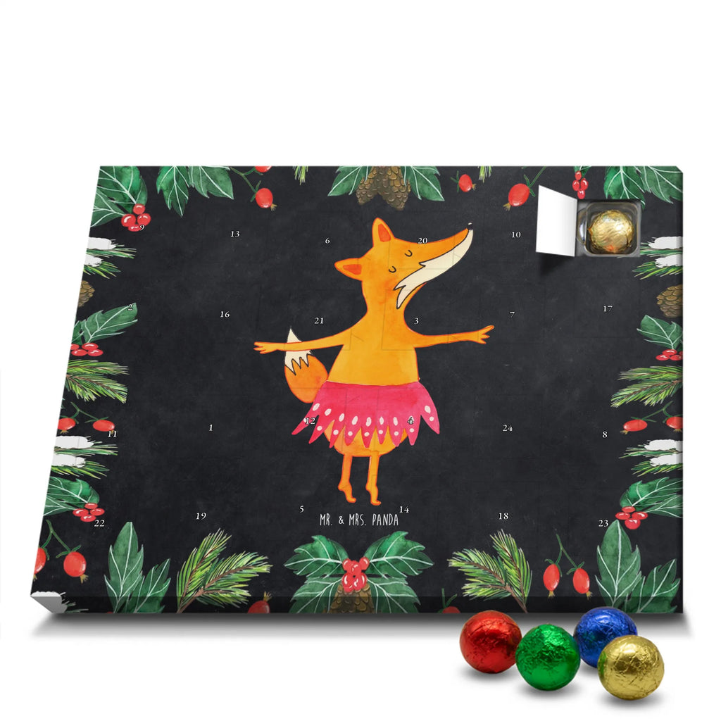 Chocolate advent calendar Fox ballerina forest wildlife, clever as a fox, foxes, animal lover, dancer, fox saying, invitation, dancing, birthday, ballet, vixen