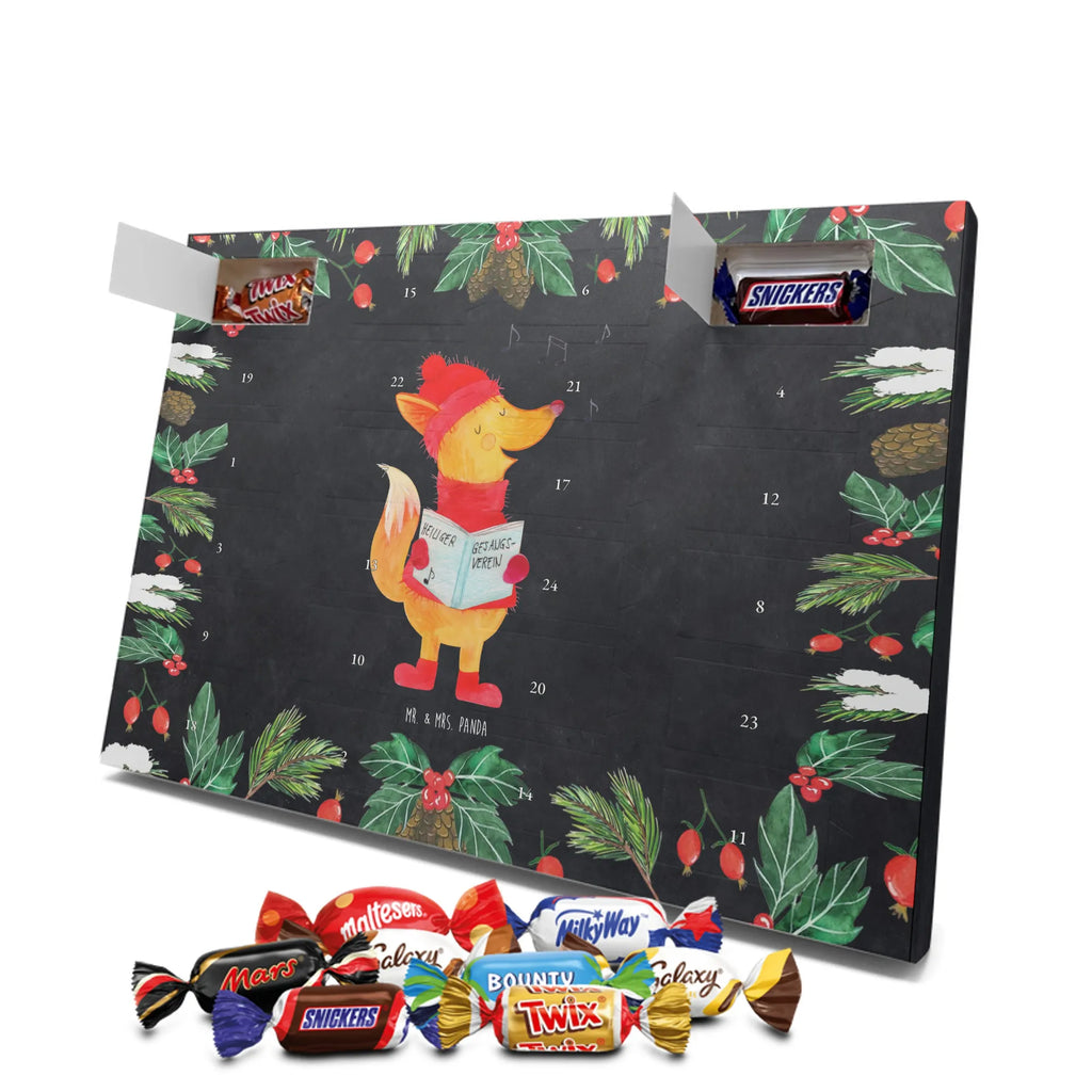 Chocolate advent calendar Fox Singer Christmas time, snow