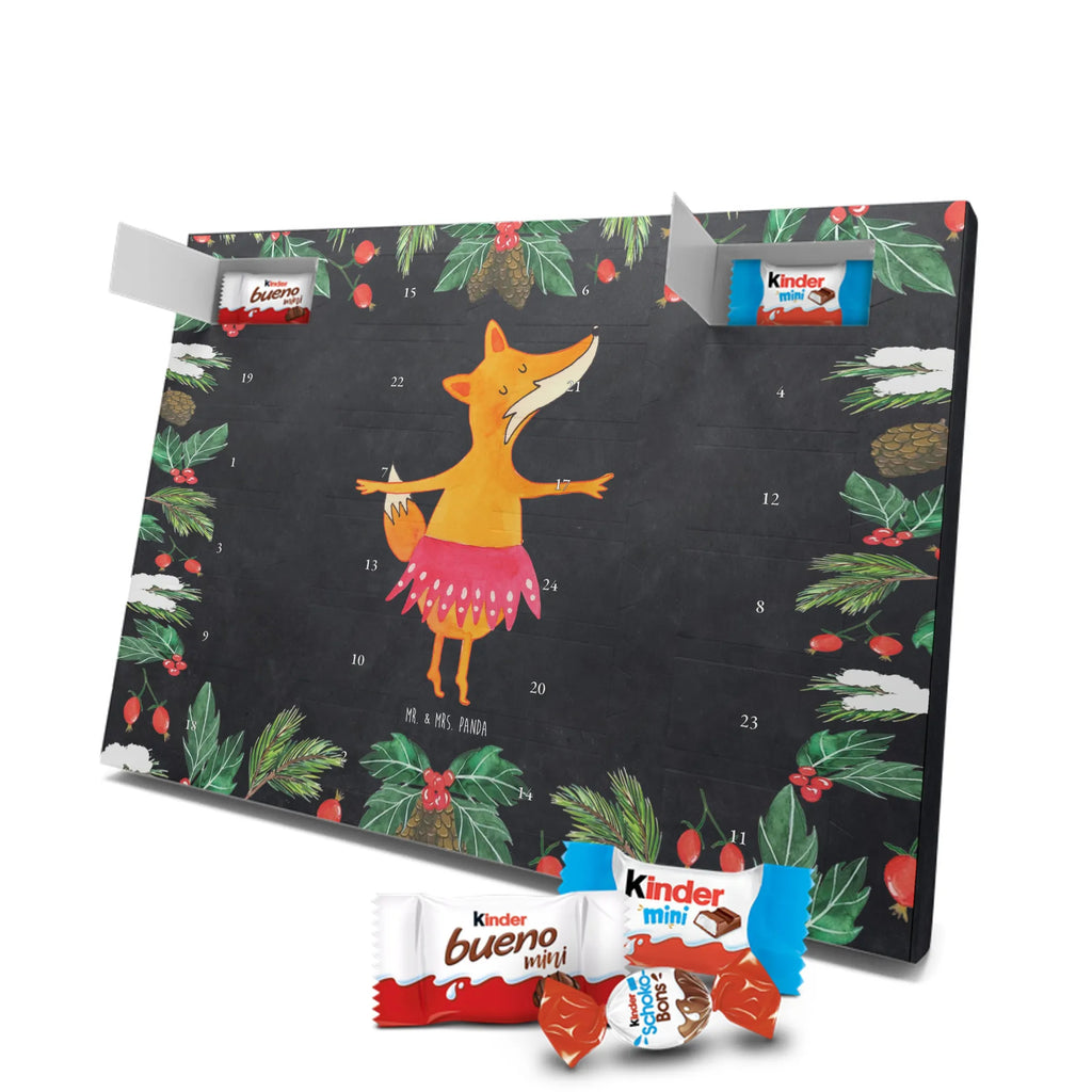 Chocolate advent calendar Fox ballerina forest wildlife, clever as a fox, foxes, animal lover, dancer, fox saying, invitation, dancing, birthday, ballet, vixen