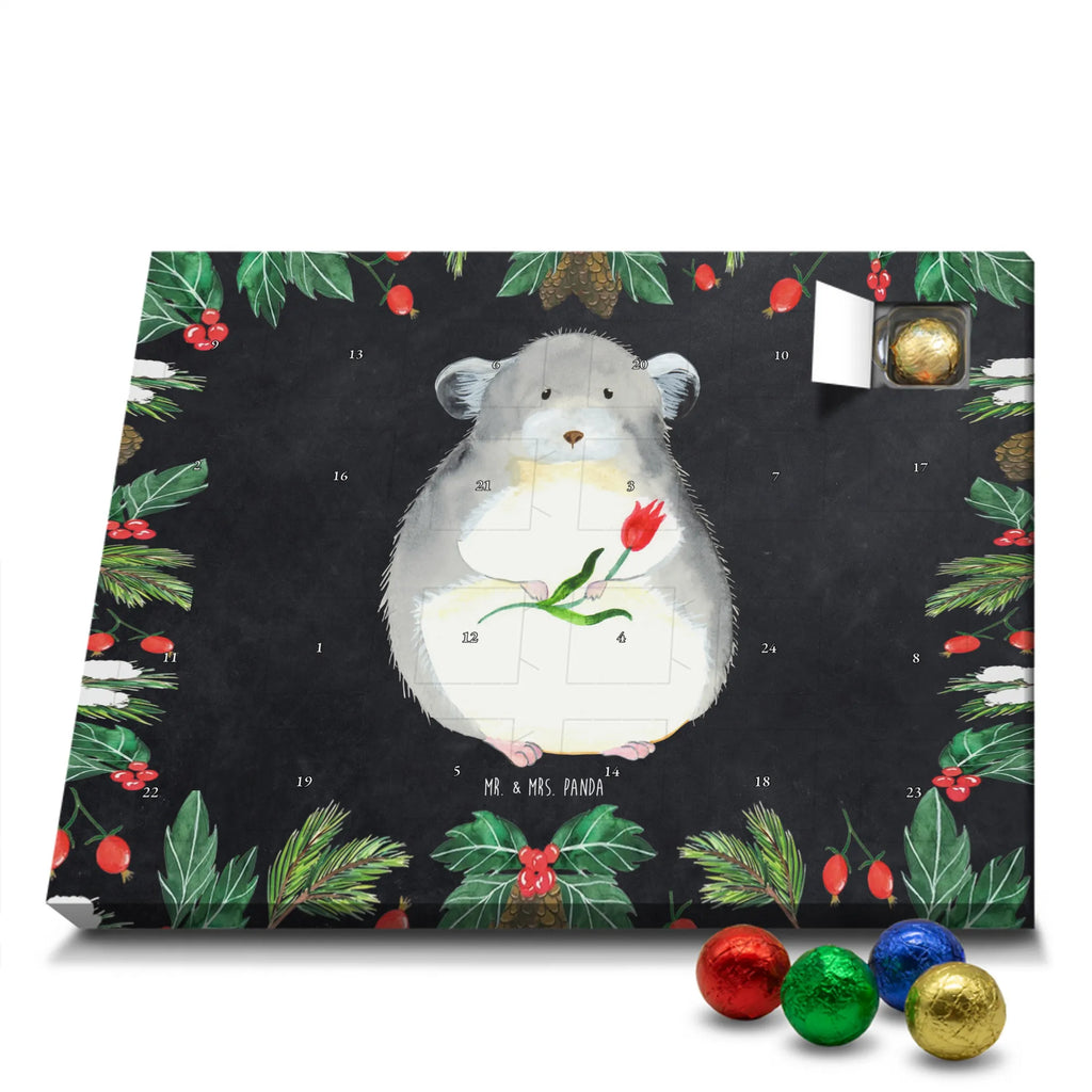 Chocolate advent calendar chinchilla flower gift ideas, gifts, small animals, good mood, cute, funny sayings, cute animal motives, hand drawn, special gifts, card, animal lover, grief, office life, heartache, being sad