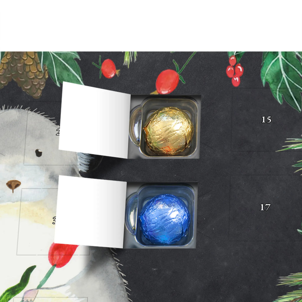 Chocolate advent calendar chinchilla flower gift ideas, gifts, small animals, good mood, cute, funny sayings, cute animal motives, hand drawn, special gifts, card, animal lover, grief, office life, heartache, being sad