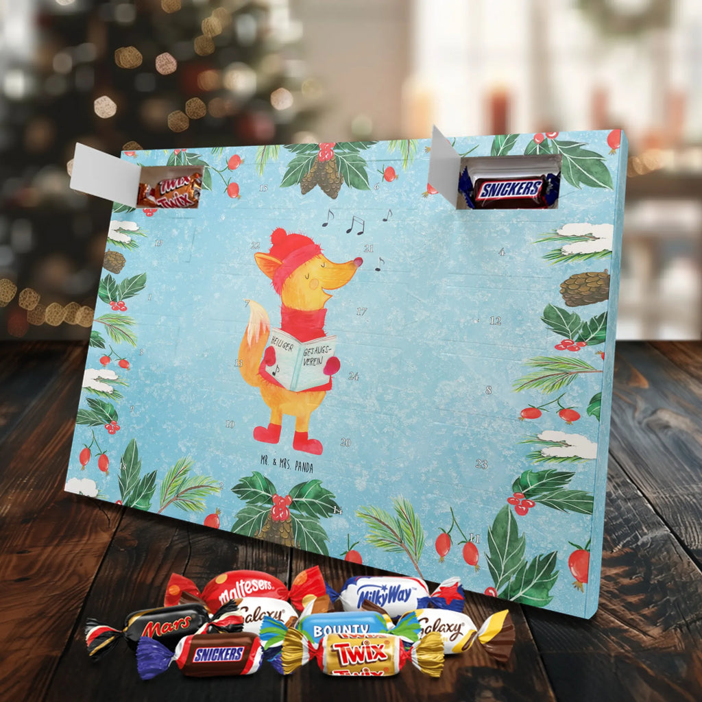 Chocolate advent calendar Fox Singer Christmas time, snow