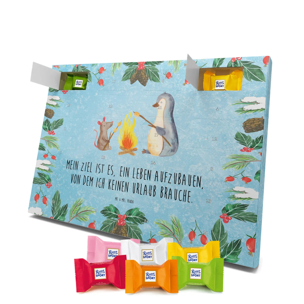 Chocolate advent calendar Penguin campfire North Pole, Penguins, mouse, penguins, everyday office life, new start, life motto, fire, work, campfire, life motivation