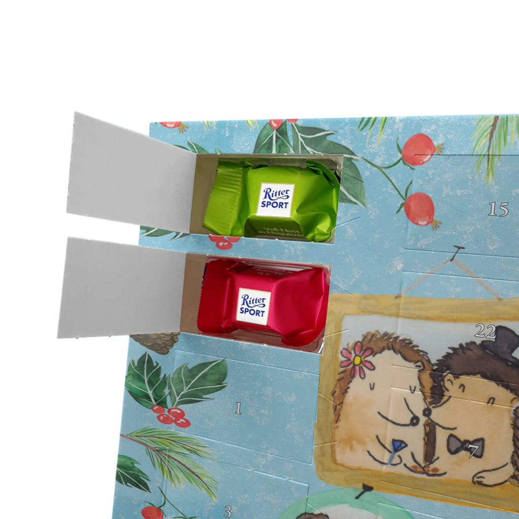 Chocolate advent calendar Hedgehog family Father's Day, Mother's Day, hedgehogs, pictures, solidarity, mum