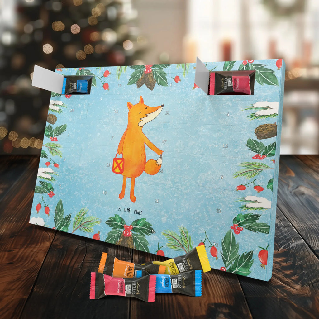 Chocolate advent calendar Fox Lantern forest wildlife, clever as a fox, foxes, animal lover, Lovesickness Spell, Cheer up, Saint Martin, Lantern, Caesar Otto Hugo Flaischlen, Lantern parade, Foxes, Spell comforting