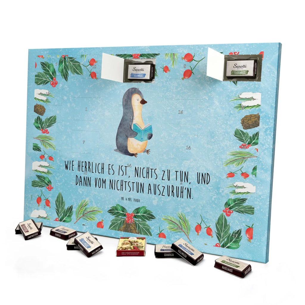 Chocolate advent calendar Penguin A book North Pole, Penguins, penguins, leisure, book, vacation, reading, doing nothing, holidays, lazing around, bookworm