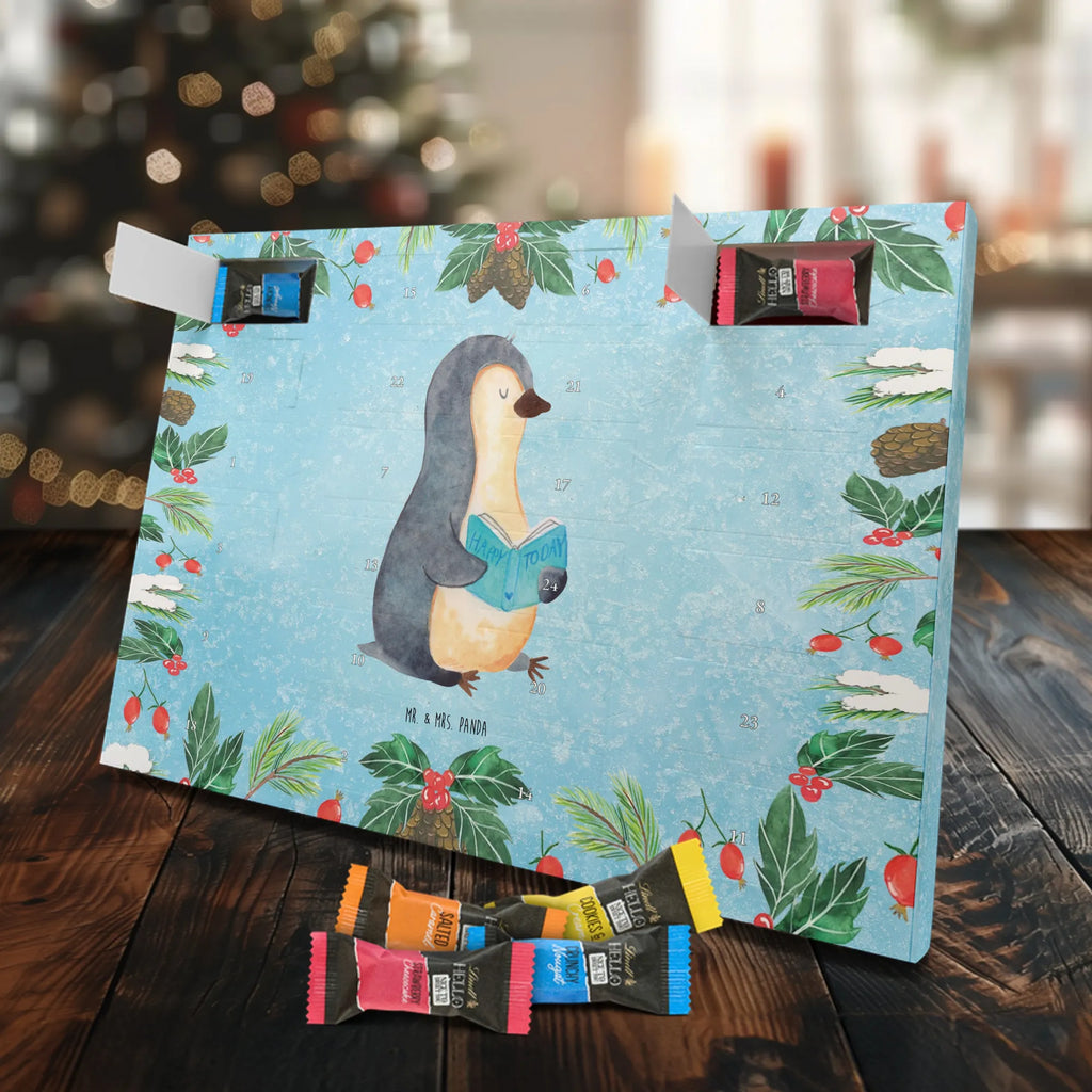 Chocolate advent calendar Penguin A book North Pole, Penguins, penguins, leisure, book, vacation, reading, doing nothing, holidays, lazing around, bookworm
