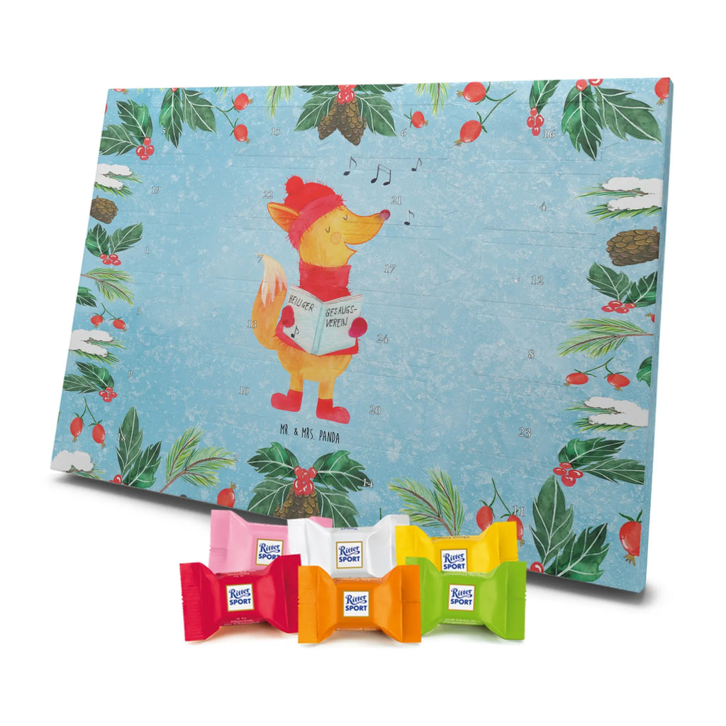 Chocolate advent calendar Fox Singer Christmas time, snow
