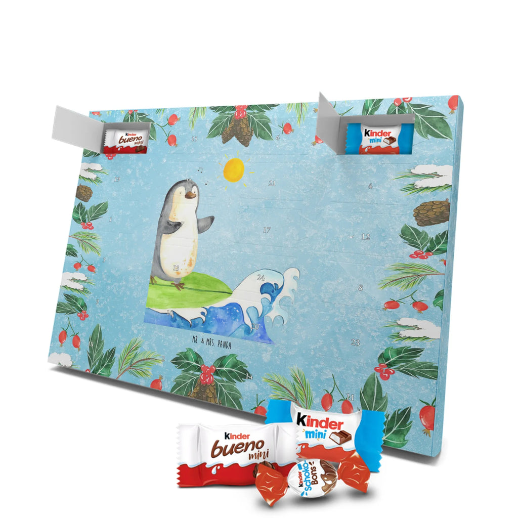 Chocolate advent calendar Penguin surfer North Pole, Penguins, waves, surfing, wave riding, holidays, penguins, surfers