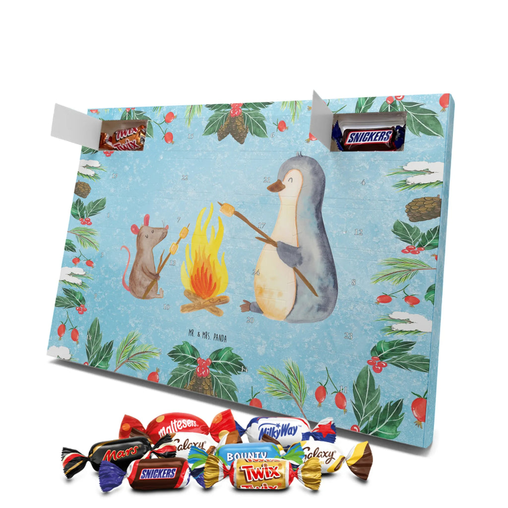 Chocolate advent calendar Penguin campfire North Pole, Penguins, mouse, penguins, everyday office life, new start, life motto, fire, work, campfire, life motivation