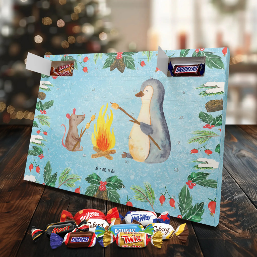 Chocolate advent calendar Penguin campfire North Pole, Penguins, mouse, penguins, everyday office life, new start, life motto, fire, work, campfire, life motivation