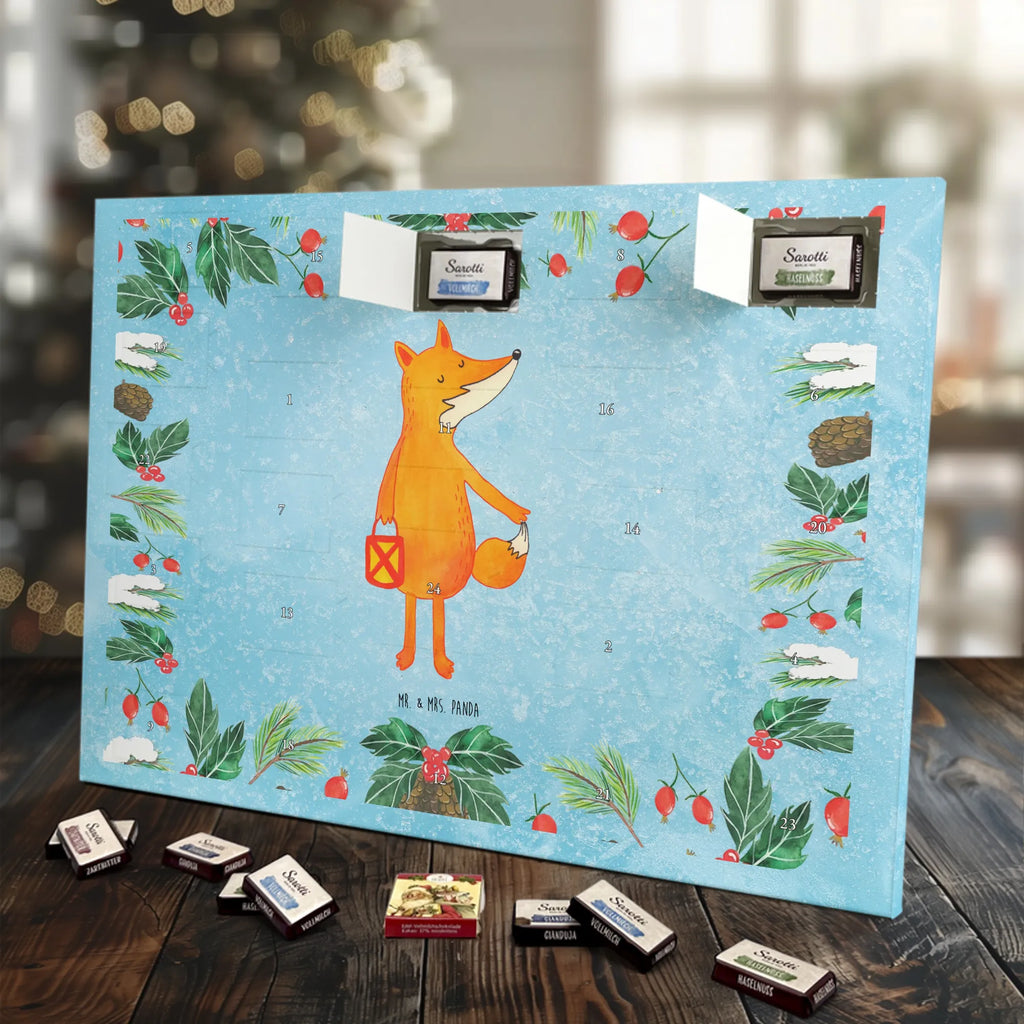 Chocolate advent calendar Fox Lantern forest wildlife, clever as a fox, foxes, animal lover, Lovesickness Spell, Cheer up, Saint Martin, Lantern, Caesar Otto Hugo Flaischlen, Lantern parade, Foxes, Spell comforting