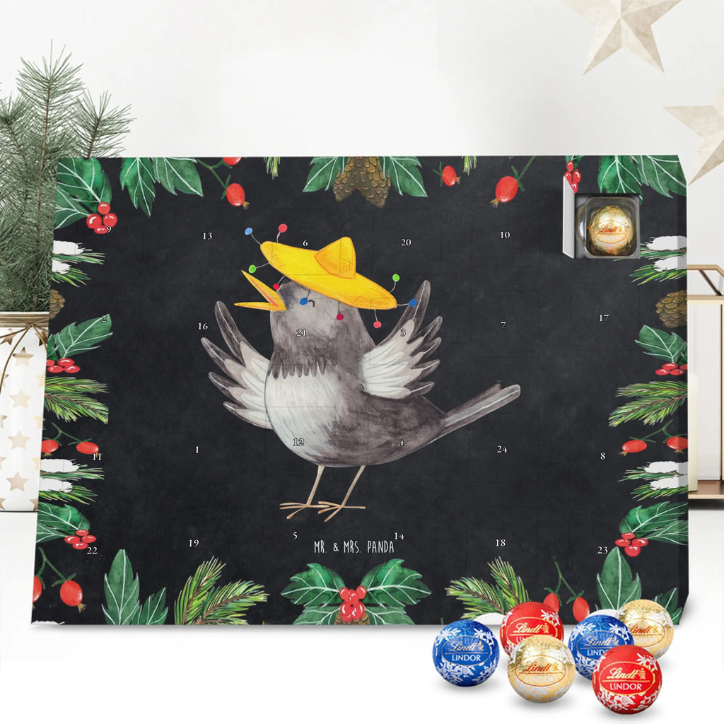 Chocolate advent calendar Crow sombrero gift ideas, gifts, small animals, good mood, cute, funny sayings, cute animal motives, hand drawn, special gifts, card, animal lover, Saying positive, Raven, Birds, Bird, Be happy, Magpie, Happiness Saying