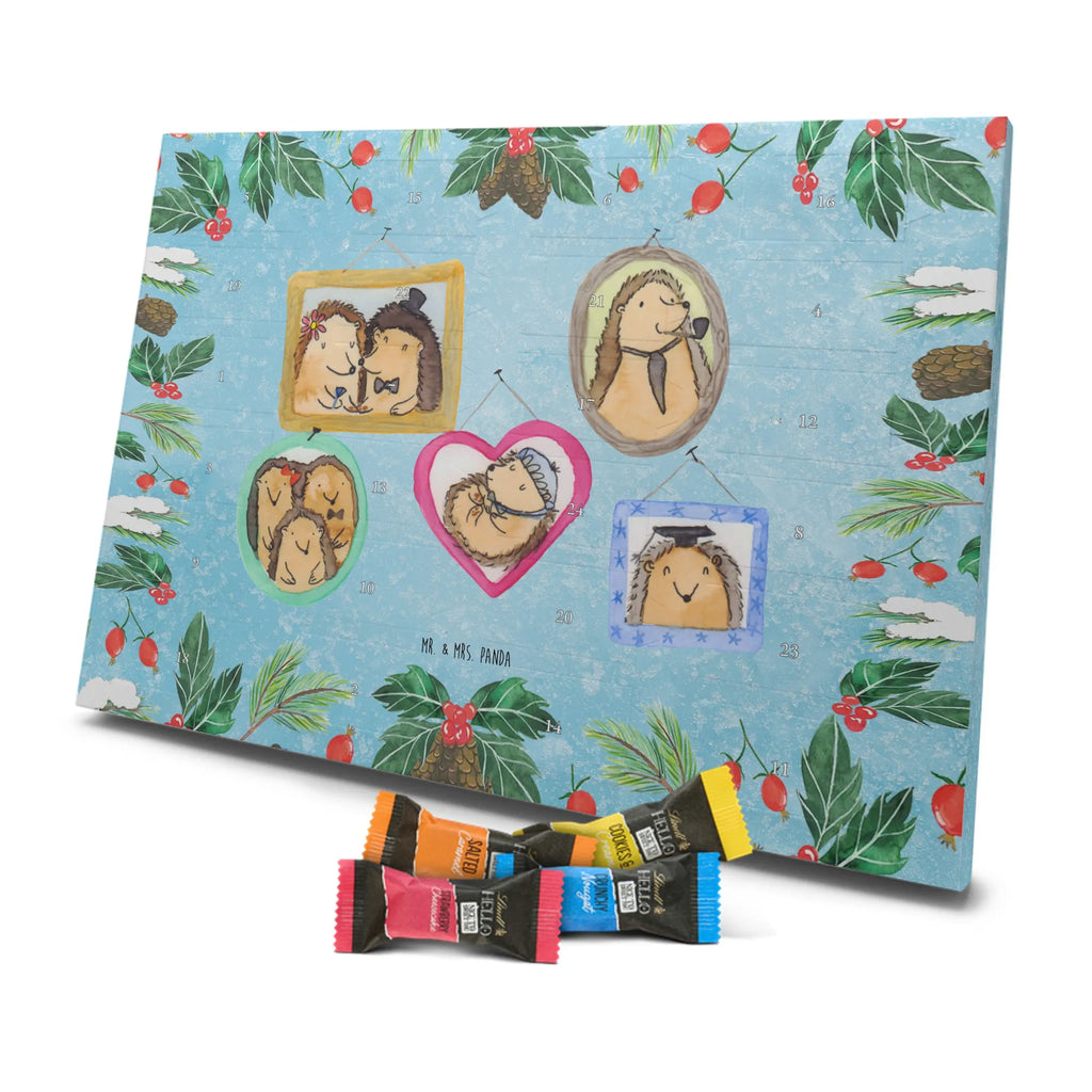 Chocolate advent calendar Hedgehog family Father's Day, Mother's Day, hedgehogs, pictures, solidarity, mum