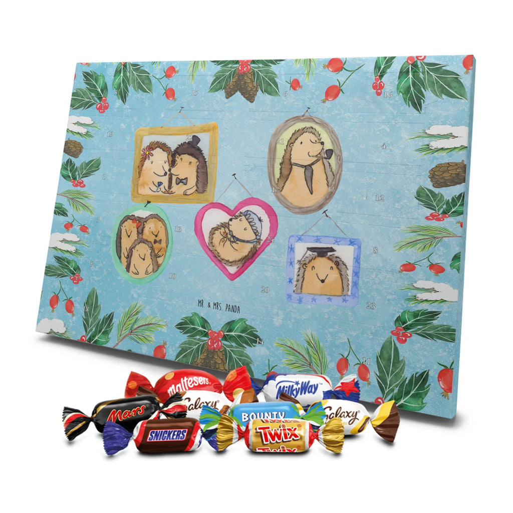 Chocolate advent calendar Hedgehog family Father's Day, Mother's Day, hedgehogs, pictures, solidarity, mum