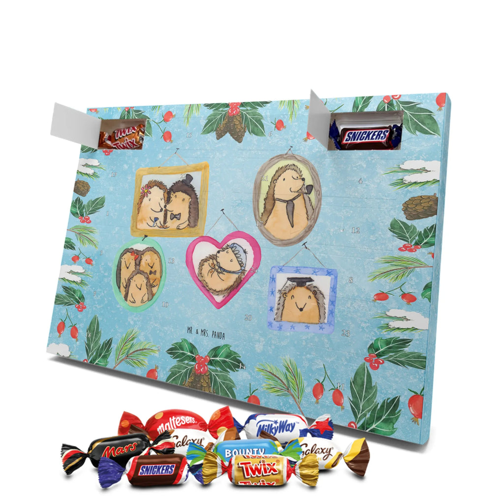 Chocolate advent calendar Hedgehog family Father's Day, Mother's Day, hedgehogs, pictures, solidarity, mum