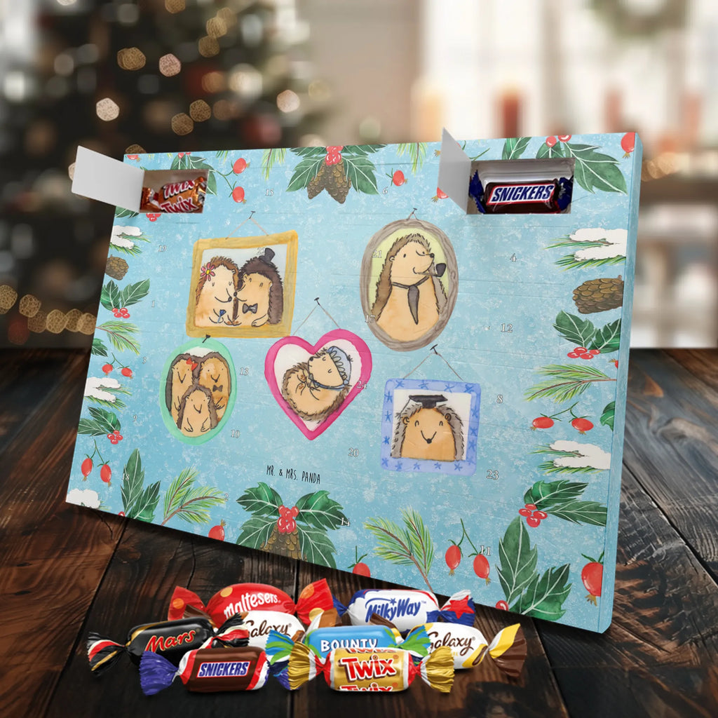 Chocolate advent calendar Hedgehog family Father's Day, Mother's Day, hedgehogs, pictures, solidarity, mum