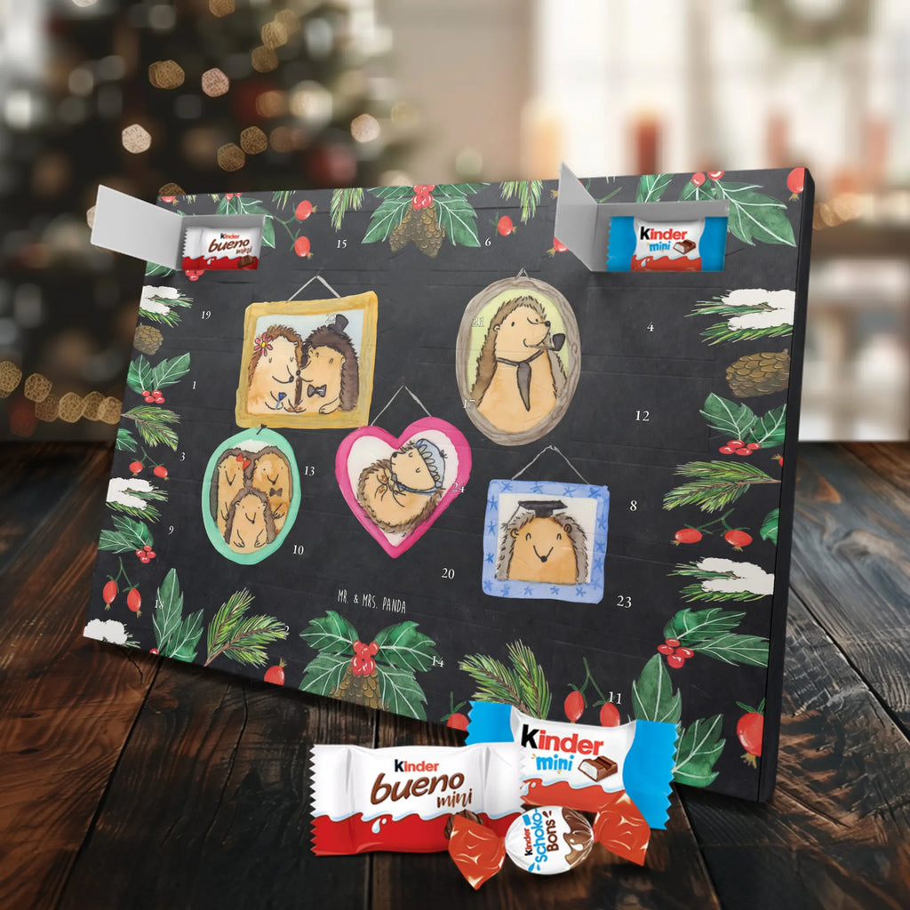 Chocolate advent calendar Hedgehog family Father's Day, Mother's Day, hedgehogs, pictures, solidarity, mum