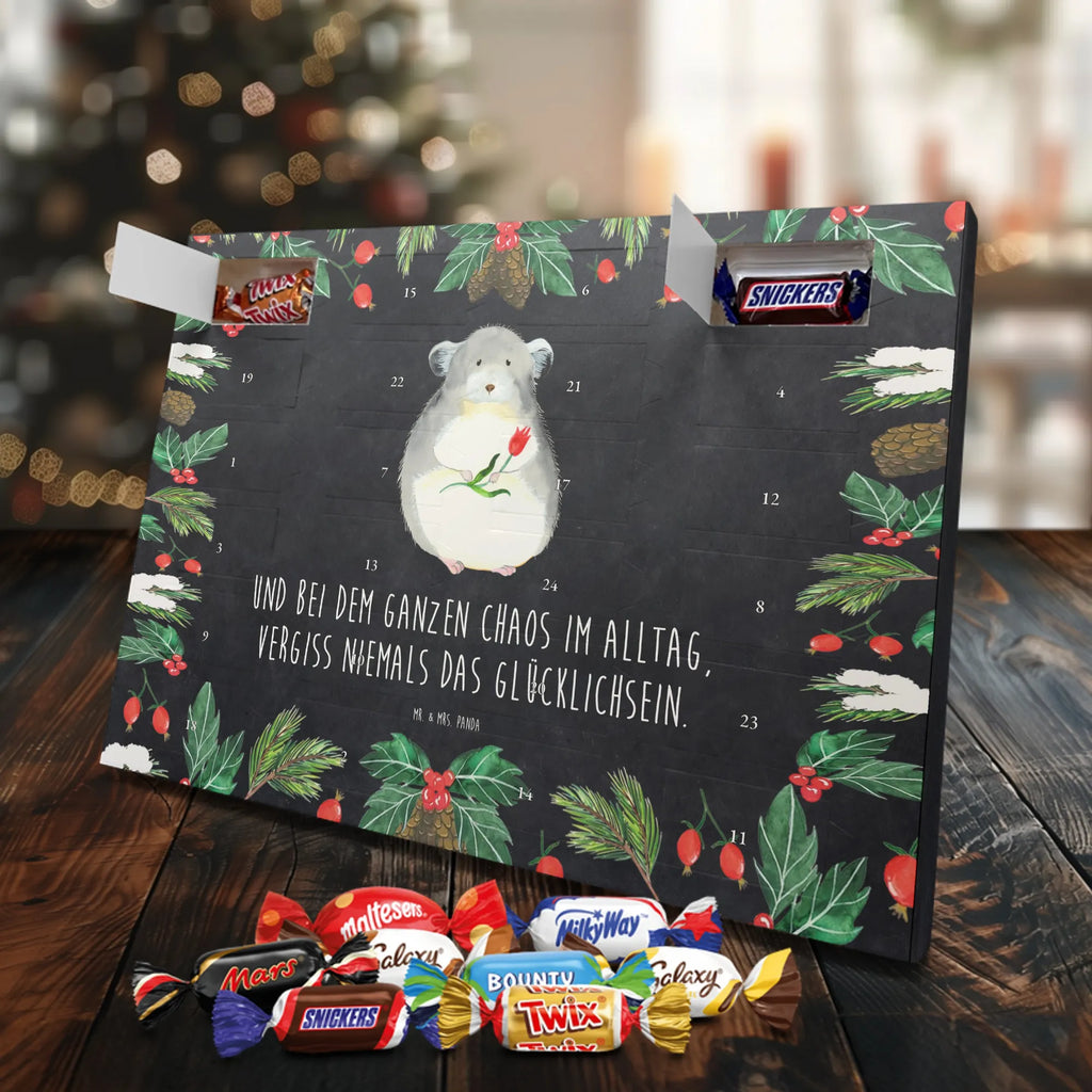 Chocolate advent calendar chinchilla flower gift ideas, gifts, small animals, good mood, cute, funny sayings, cute animal motives, hand drawn, special gifts, card, animal lover, grief, office life, heartache, being sad