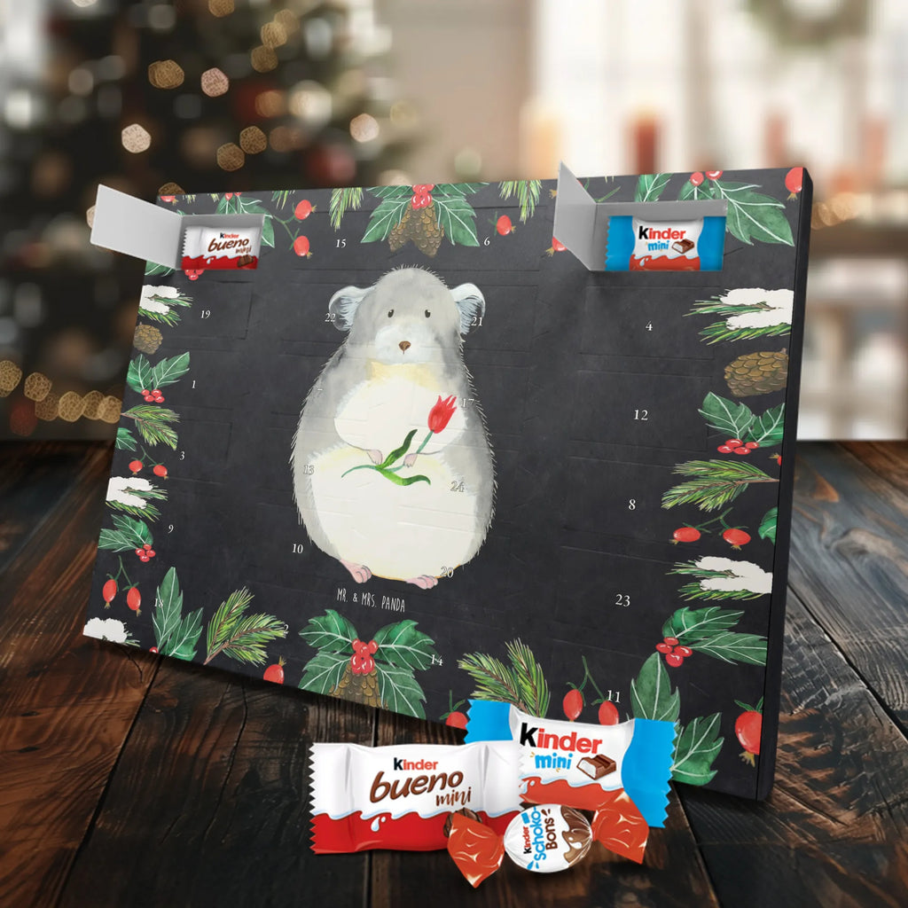 Chocolate advent calendar chinchilla flower gift ideas, gifts, small animals, good mood, cute, funny sayings, cute animal motives, hand drawn, special gifts, card, animal lover, grief, office life, heartache, being sad