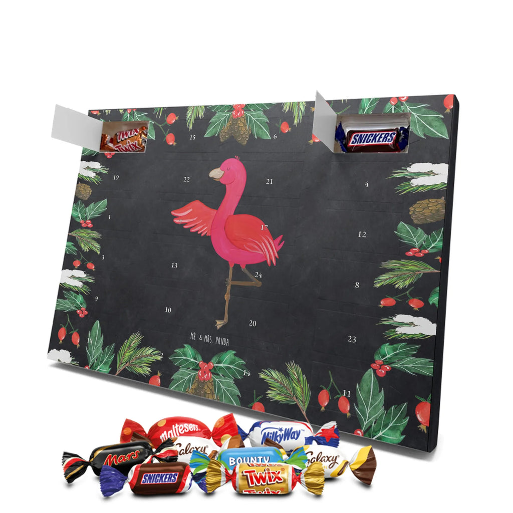Chocolate advent calendar flamingo yoga gifts, gift idea, small gifts, pink gifts, adults, pink bird, children, bird of paradise, Caribbean feeling, funny sayings, girls gifts, unusual gifts in pink, flamingo fans, red, gift pink, flamingo decoration, vacation, relaxation, mindfulness, yoga exercise, anger, deep relaxation, bird, agitation