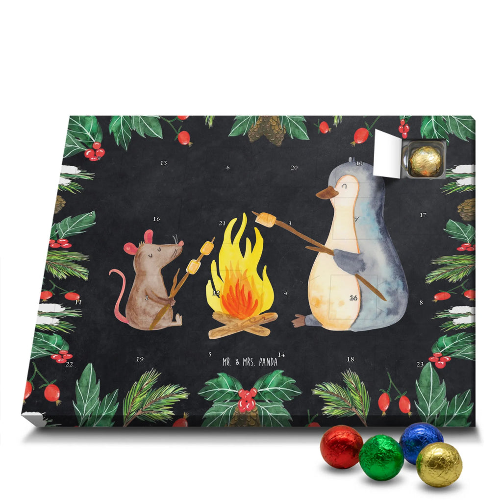 Chocolate advent calendar Penguin campfire North Pole, Penguins, mouse, penguins, everyday office life, new start, life motto, fire, work, campfire, life motivation