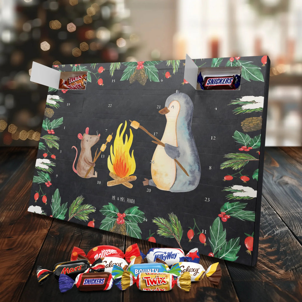 Chocolate advent calendar Penguin campfire North Pole, Penguins, mouse, penguins, everyday office life, new start, life motto, fire, work, campfire, life motivation