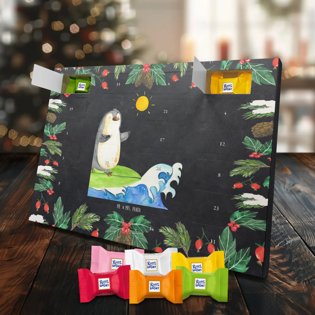Chocolate advent calendar Penguin surfer North Pole, Penguins, waves, surfing, wave riding, holidays, penguins, surfers