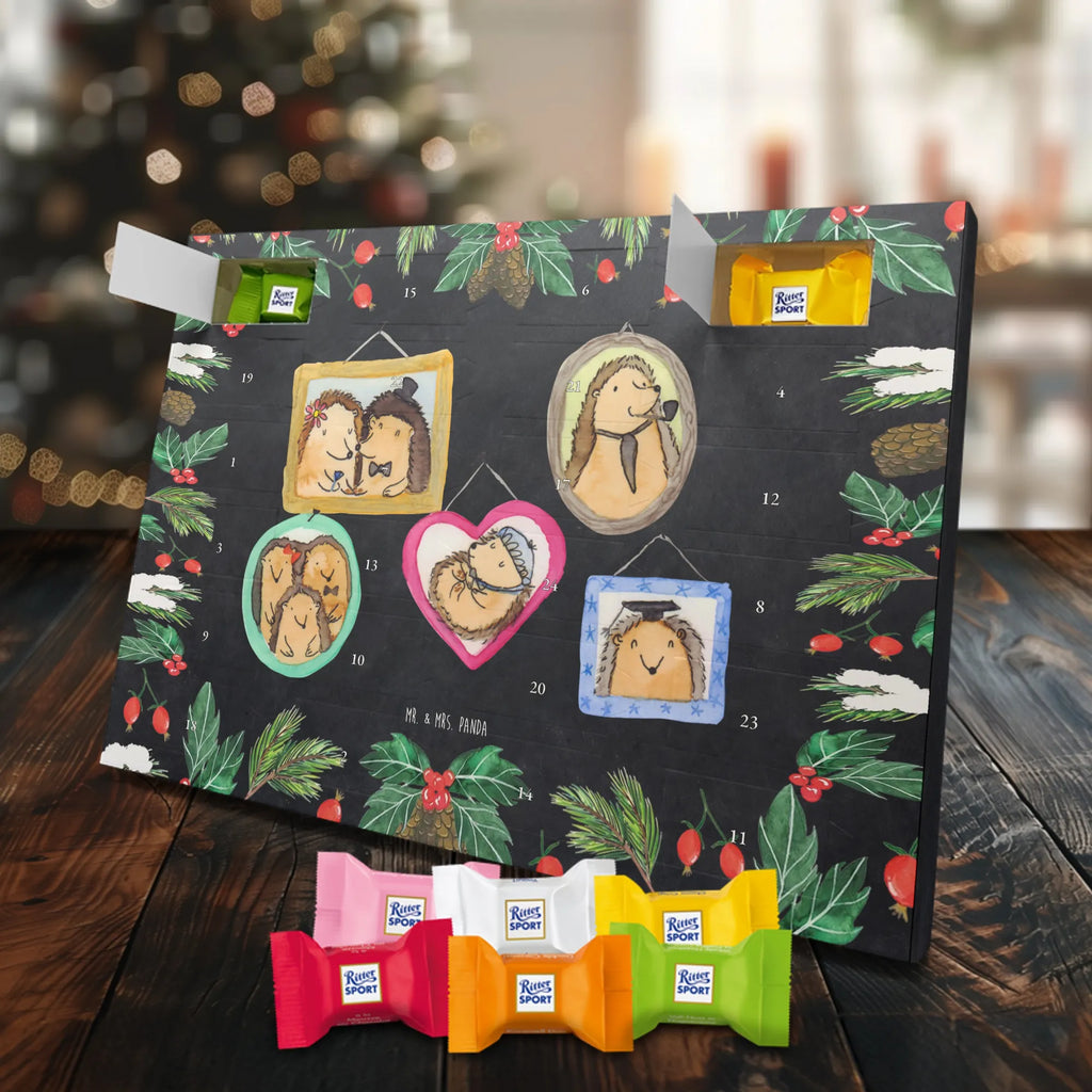 Chocolate advent calendar Hedgehog family Father's Day, Mother's Day, hedgehogs, pictures, solidarity, mum