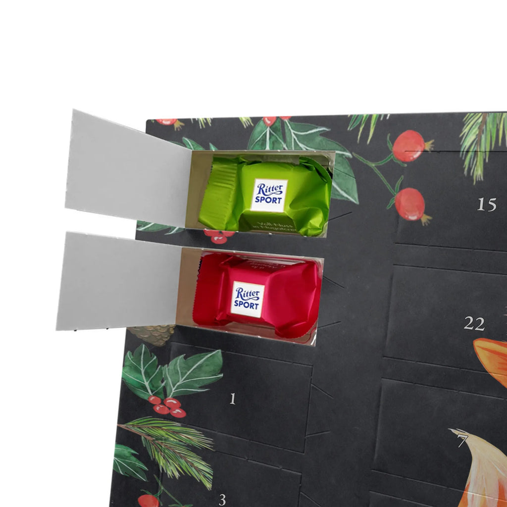 Chocolate advent calendar Fox Singer Christmas time, snow