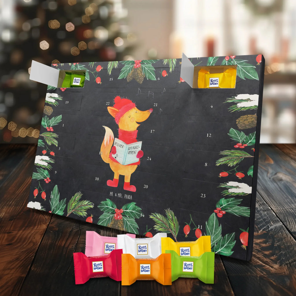 Chocolate advent calendar Fox Singer Christmas time, snow