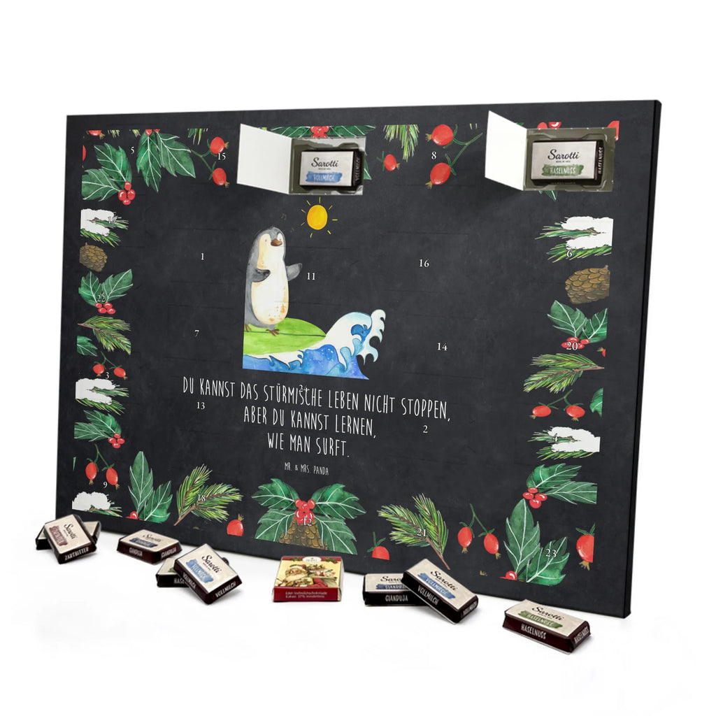 Chocolate advent calendar Penguin surfer North Pole, Penguins, waves, surfing, wave riding, holidays, penguins, surfers