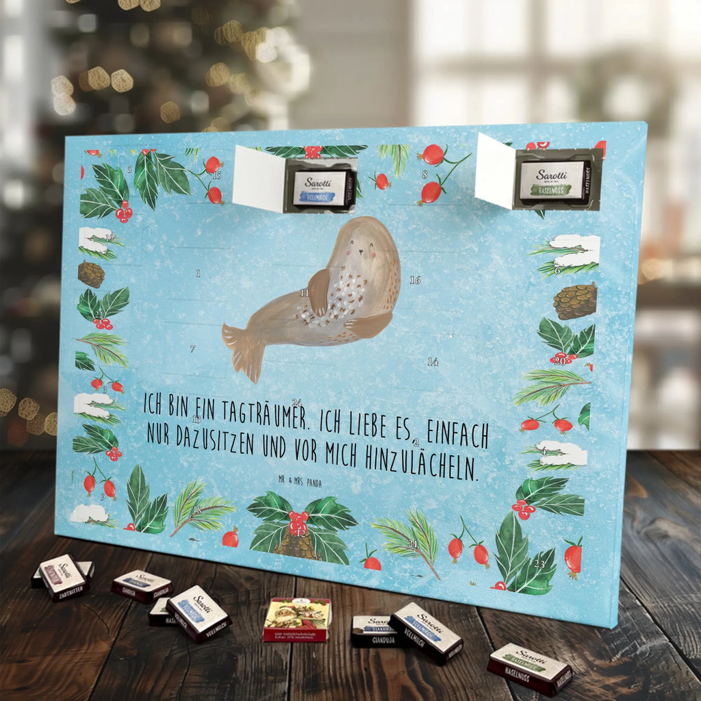 Chocolate advent calendar seal Laugh gift ideas, gifts, small animals, good mood, cute, funny sayings, cute animal motives, hand drawn, special gifts, card, animal lover, Seal, North Sea, Sea animal, Seals, Baltic Sea
