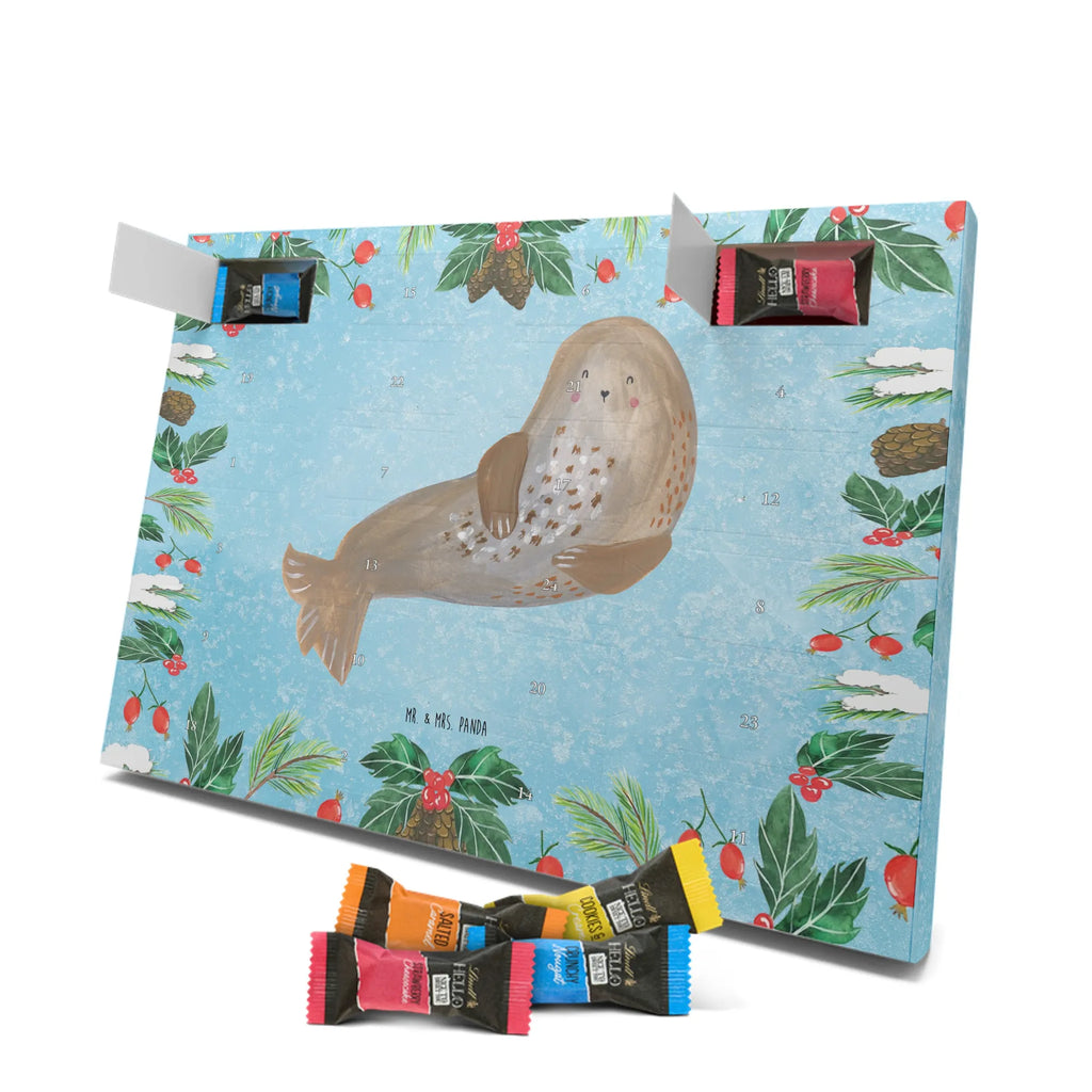 Chocolate advent calendar seal Laugh gift ideas, gifts, small animals, good mood, cute, funny sayings, cute animal motives, hand drawn, special gifts, card, animal lover, Seal, North Sea, Sea animal, Seals, Baltic Sea