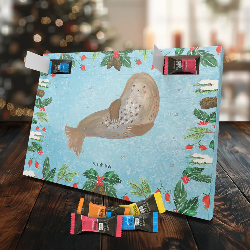 Chocolate advent calendar seal Laugh gift ideas, gifts, small animals, good mood, cute, funny sayings, cute animal motives, hand drawn, special gifts, card, animal lover, Seal, North Sea, Sea animal, Seals, Baltic Sea