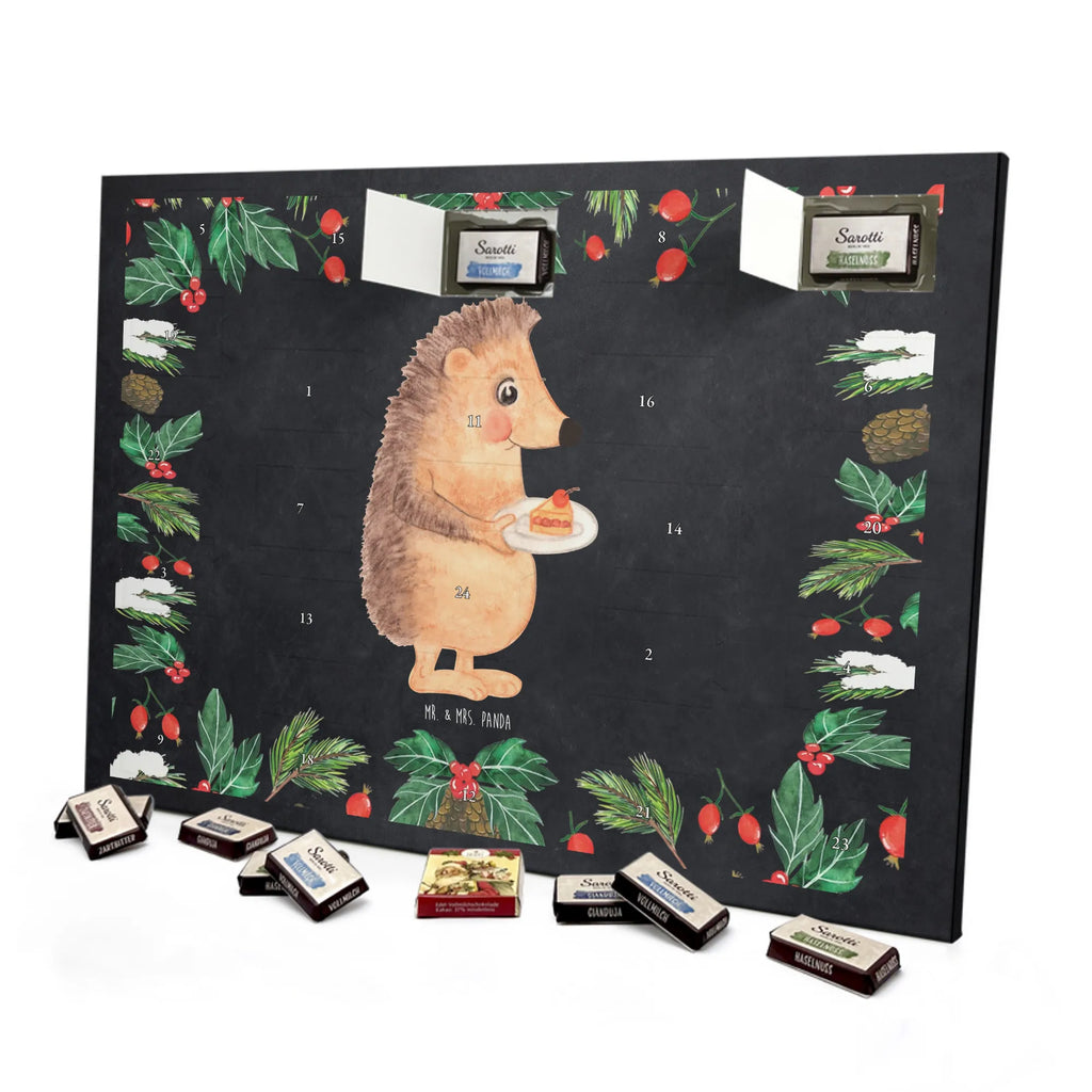 Chocolate advent calendar Hedgehog piece of cake gift ideas, gifts, small animals, good mood, cute, funny sayings, cute animal motives, hand drawn, special gifts, card, animal lover, birthday cake, invitation party, bake cake, food saying, baking gift, cake