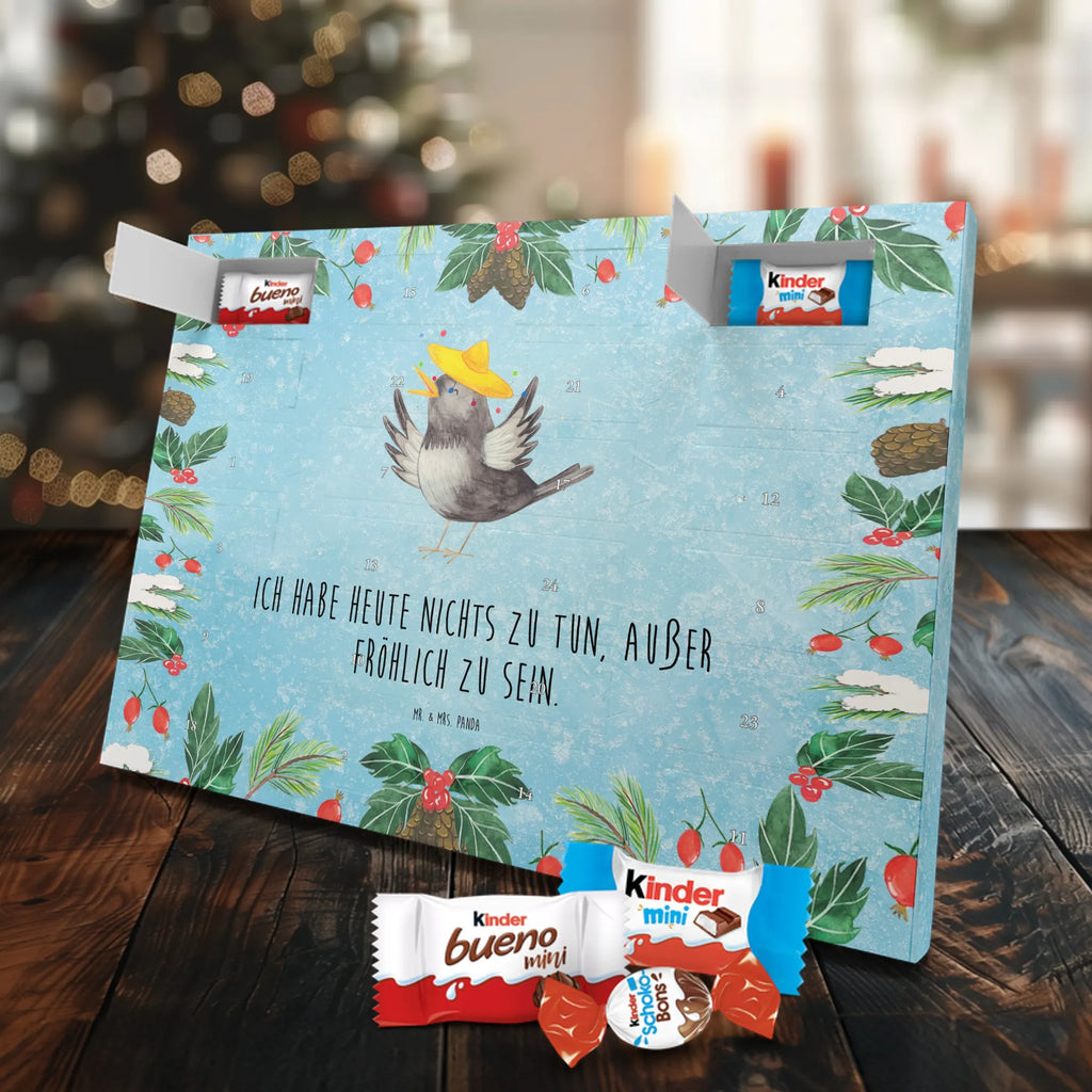 Chocolate advent calendar Crow sombrero gift ideas, gifts, small animals, good mood, cute, funny sayings, cute animal motives, hand drawn, special gifts, card, animal lover, Saying positive, Raven, Birds, Bird, Be happy, Magpie, Happiness Saying