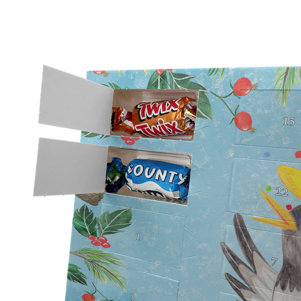Chocolate advent calendar Crow sombrero gift ideas, gifts, small animals, good mood, cute, funny sayings, cute animal motives, hand drawn, special gifts, card, animal lover, Saying positive, Raven, Birds, Bird, Be happy, Magpie, Happiness Saying
