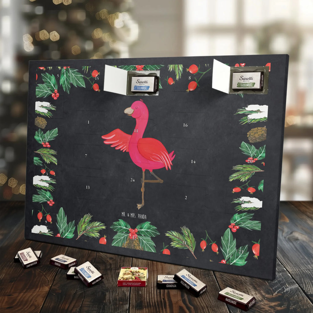 Chocolate advent calendar flamingo yoga gifts, gift idea, small gifts, pink gifts, adults, pink bird, children, bird of paradise, Caribbean feeling, funny sayings, girls gifts, unusual gifts in pink, flamingo fans, red, gift pink, flamingo decoration, vacation, relaxation, mindfulness, yoga exercise, anger, deep relaxation, bird, agitation