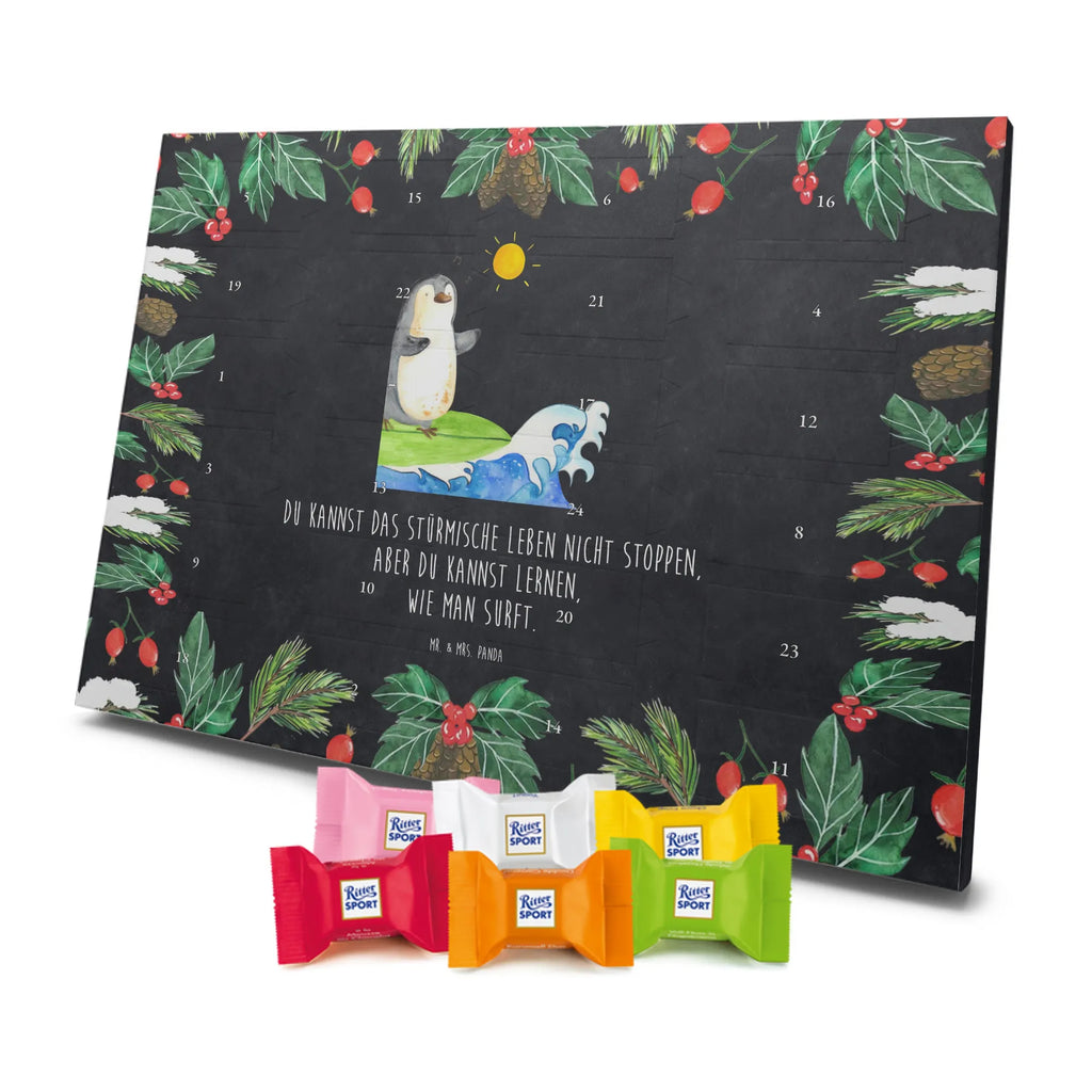 Chocolate advent calendar Penguin surfer North Pole, Penguins, waves, surfing, wave riding, holidays, penguins, surfers